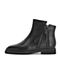 Teenmix/天美意冬商场同款黑色牛皮革方跟流苏靴女短靴CGA42DD8