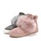 Teenmix/天美意冬商场同款粉色钻饰舒适平跟休闲靴女短靴CE942DD8