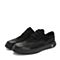 Teenmix/天美意冬商场同款黑色磨砂牛皮革舒适平跟男休闲鞋CAW01DM8