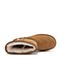 Teenmix/天美意冬深棕色牛剖层革平跟雪地靴女休闲靴(仿毛里)W1035DD8