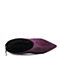 Teenmix/天美意冬紫色羊绒皮革尖头通勤风透明粗高跟女短靴(绒里)HL10PDD8