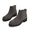 Teenmix/天美意冬商场同款灰色牛剖层皮革方跟切尔西靴女短靴AS381DD8