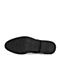 Teenmix/天美意冬商场同款黑色牛皮革方跟德比鞋男皮鞋2KF01DM8