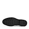 Teenmix/天美意冬商场同款黑色牛皮革方跟德比鞋男皮鞋2KU01DM8