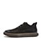 Teenmix/天美意冬商场同款黑色磨砂牛皮革平跟男休闲靴2KQ01DD8