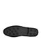 Teenmix/天美意冬商场同款黑色摔纹牛皮革方跟德比鞋男皮鞋CBP01DM8