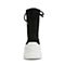 Teenmix/天美意冬商场同款黑色纺织品厚底运动风女休闲靴AT041DZ8