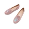 Teenmix/天美意春新款商场同款粉色珍珠亮片羊绒皮革女皮鞋单鞋6UK28AQ9