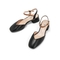 Teenmix/天美意夏新款商场同款黑色绵羊皮革方头后空女皮凉鞋CAD39BH9