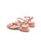 Teenmix/天美意夏新款粉色羊绒皮革女皮凉鞋6Z219BL9