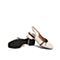 Teenmix/天美意夏新款商场同款米色女羊皮方头凉鞋CAD32BH9