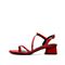 Teenmix/天美意夏商场同款时尚性感细带绵羊皮革女皮凉鞋CI113BL0