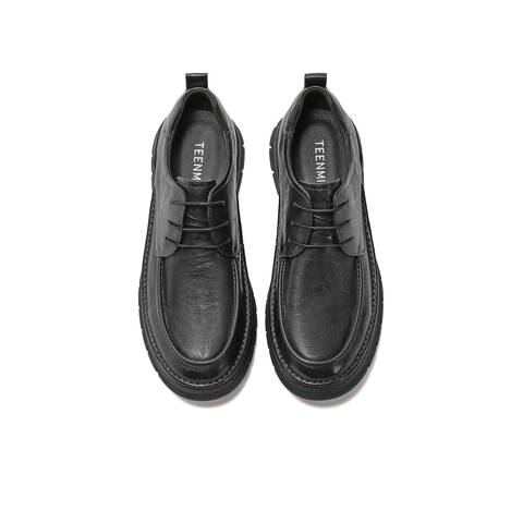 天美意2023冬新款商场同款商务休闲皮鞋潮流帅气男单鞋3MJ01DM3