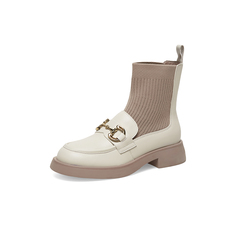 天美意2023春商场同款针织弹力袜靴女靴BE841AD3