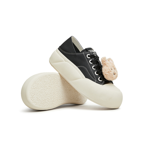 天美意2024春新款商场同款厚底圆头可爱板鞋女休闲鞋BJ101AM4