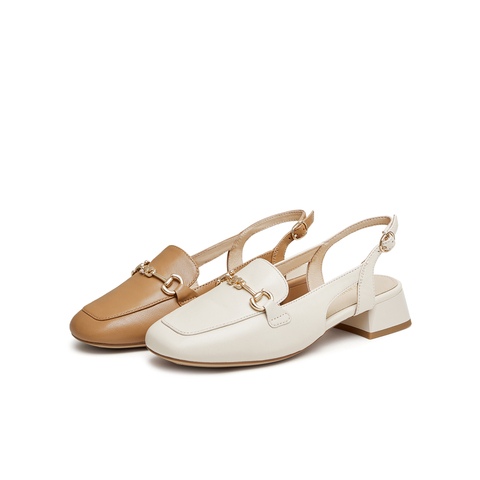 天美意2024夏新款商场同款优雅复古OL通勤包头女凉鞋CYY38BH4