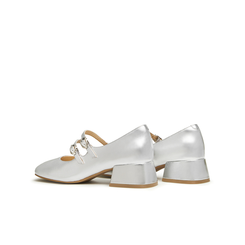 天美意2024春新款商场同款法式复古玛丽珍浅口女单鞋CRW25AQ4