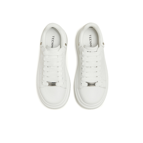 天美意2024秋新款时尚百搭厚底休闲运动潮流女小白鞋KB046CM4