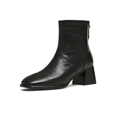 天美意2025冬新款商场同款简约气质时装靴百搭女短靴BM011DD5