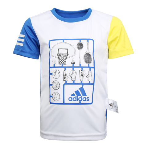 adidas阿迪达斯男小童LB SS CL TEE1 CLIMA系列短袖T恤DW4100