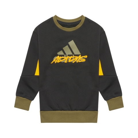 Adidas Kids阿迪达斯小童2021男小童LB FLEECE CREW套头衫H40305