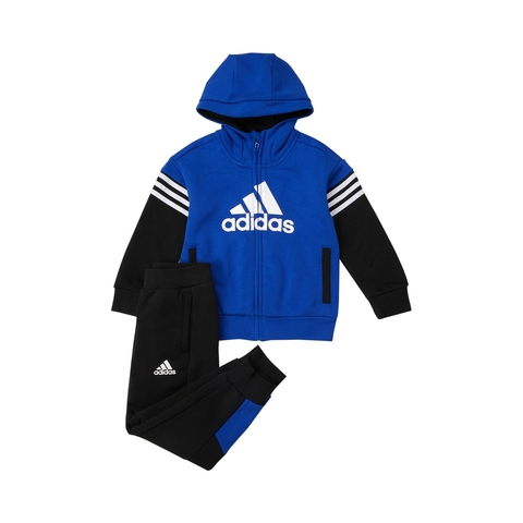 Adidas Kids阿迪达斯小童2021男小童LK BOS FL SET长袖套服H40266