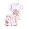 Adidas Kids阿迪达斯小童2022女婴童IN F CD TEE SET短袖针织套服HT6762