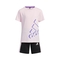 Adidas Kids阿迪达斯小童2022女小童LK LOGO TEE SET短袖针织套服HT6758