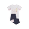 adidas kids阿迪达斯小童2023女婴童IN F T 3/4 SET短袖针织套服IA8224