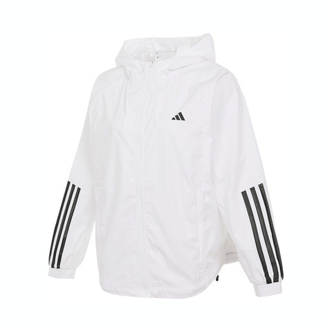 adidas阿迪达斯2025女子HYGLM WINDB梭织连帽外套IS8042