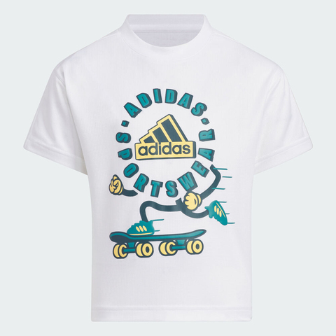 adidas kids阿迪达斯小童2024男小童LB PES SS TEE圆领短TIT4049