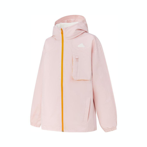 adidas阿迪达斯2024女大童JK 2IN1 JKT梭织连帽外套JC9375