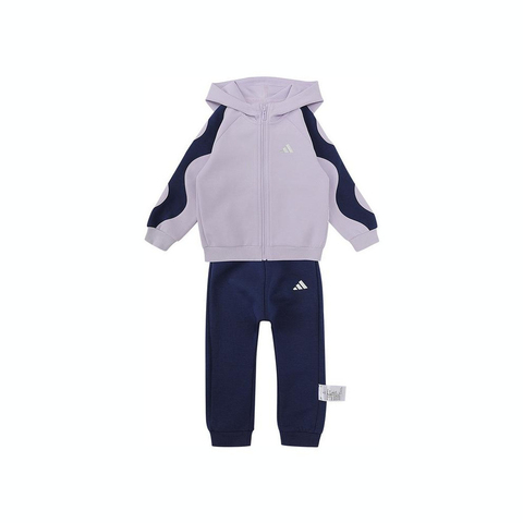 adidas阿迪达斯2024女婴童IN KN FZHD SET长袖套服JM5834