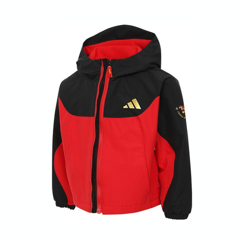 adidas阿迪达斯2024男小童LK JKT HOODY梭织连帽外套KB0577