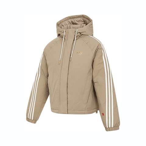 Adidas Original阿迪三叶草2024女子LNY W JACKET PA厚棉服KA5314