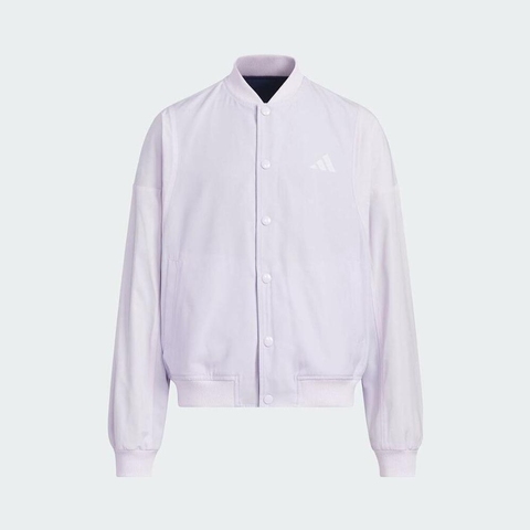 adidas阿迪达斯2024女大童JK REV JKT梭织无帽外套KB4568