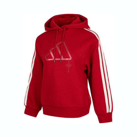 adidas阿迪达斯2024女子CW HOODY针织连帽卫衣JZ1636