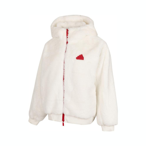 adidas阿迪达斯2024女子CW REV JKT针织连帽外套JM8834