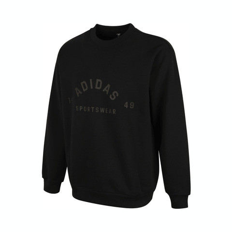 adidas阿迪达斯2025男子ST FL LOGO SWT针织无帽卫衣JL6063