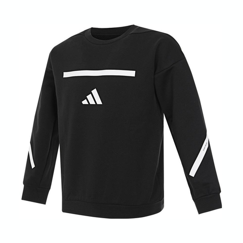 adidas阿迪达斯2025男大童J ZNE.SWEAT针织无帽卫衣JJ4854