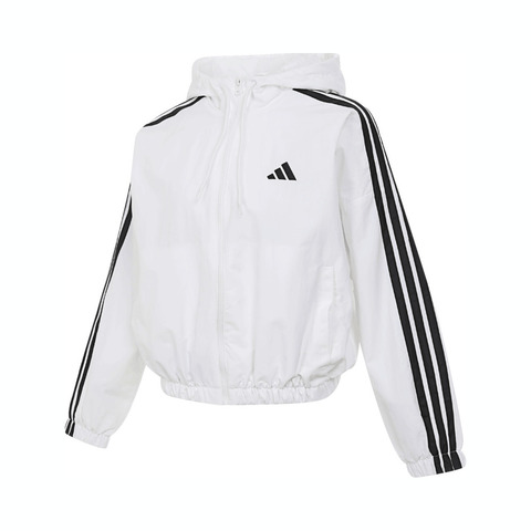 adidas阿迪达斯2025女子W 3S WV WB梭织连帽外套JZ2161