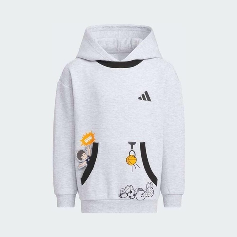 adidas阿迪达斯2025男小童LK GFX HOODY针织连帽卫衣KB4572