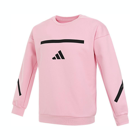 adidas阿迪达斯2025女大童J ZNE.SWEAT针织无帽卫衣JJ4861