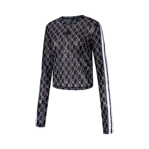 adidas阿迪达斯2025女子DANCE LS AOP针织无领长TJY7665