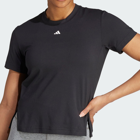 adidas阿迪达斯2025女子D2T TEE针织无领短TIA7748