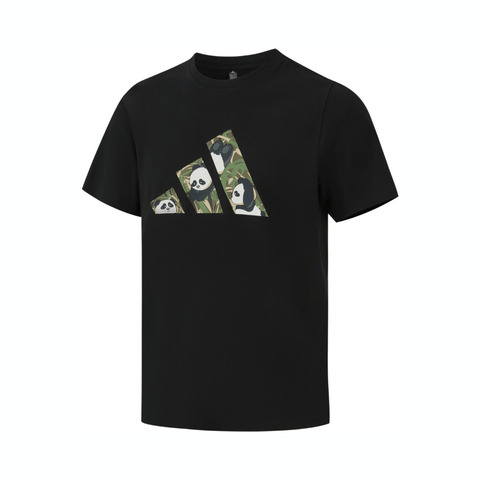 adidas阿迪达斯2025男子M CAMO LOGO TEE针织无领短TKC1500