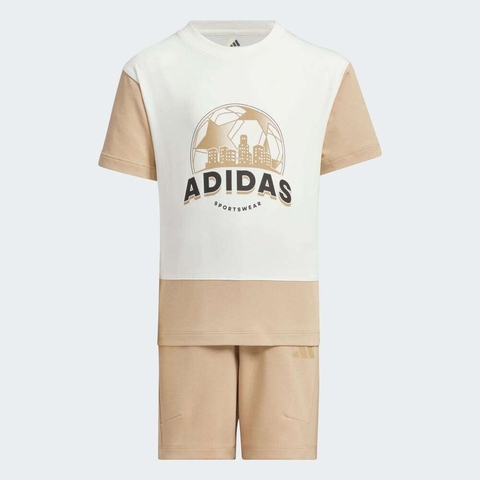 adidas阿迪达斯2025男小童LK TEE KN SET短袖套服JL7563