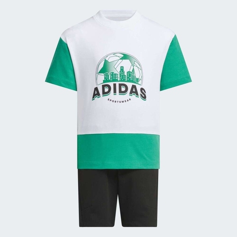 adidas kids阿迪达斯小童2025男小童LK TEE KN SET短袖套服JL7564