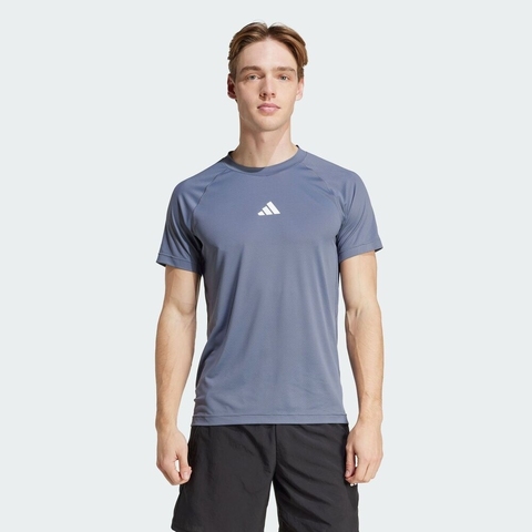 adidas阿迪达斯2025男子GYM+ TEE CHINA针织无领短TJY9513