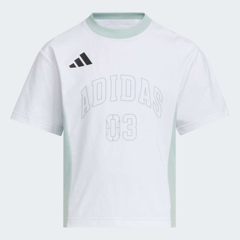 adidas阿迪达斯2025男小童LK SS TEE针织无领短TKC1543